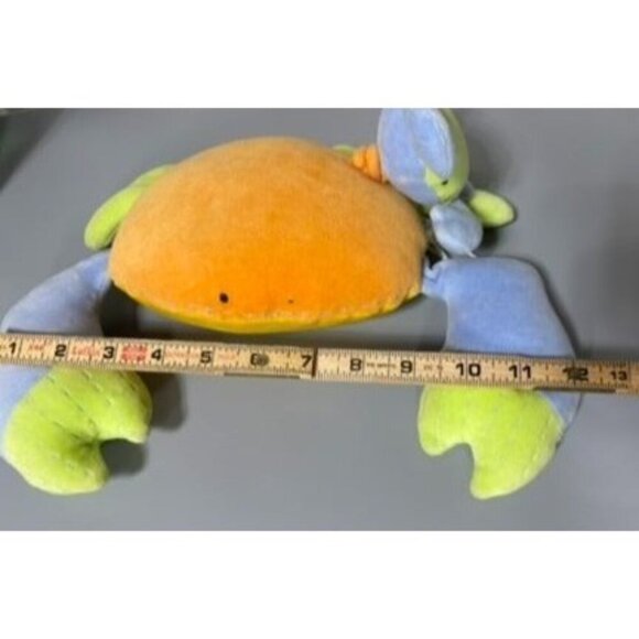 Pottery Barn Kids Colorful Plush Crab Toy Multicolor Soft Stuffed Animal Pull Vi - Picture 6 of 6